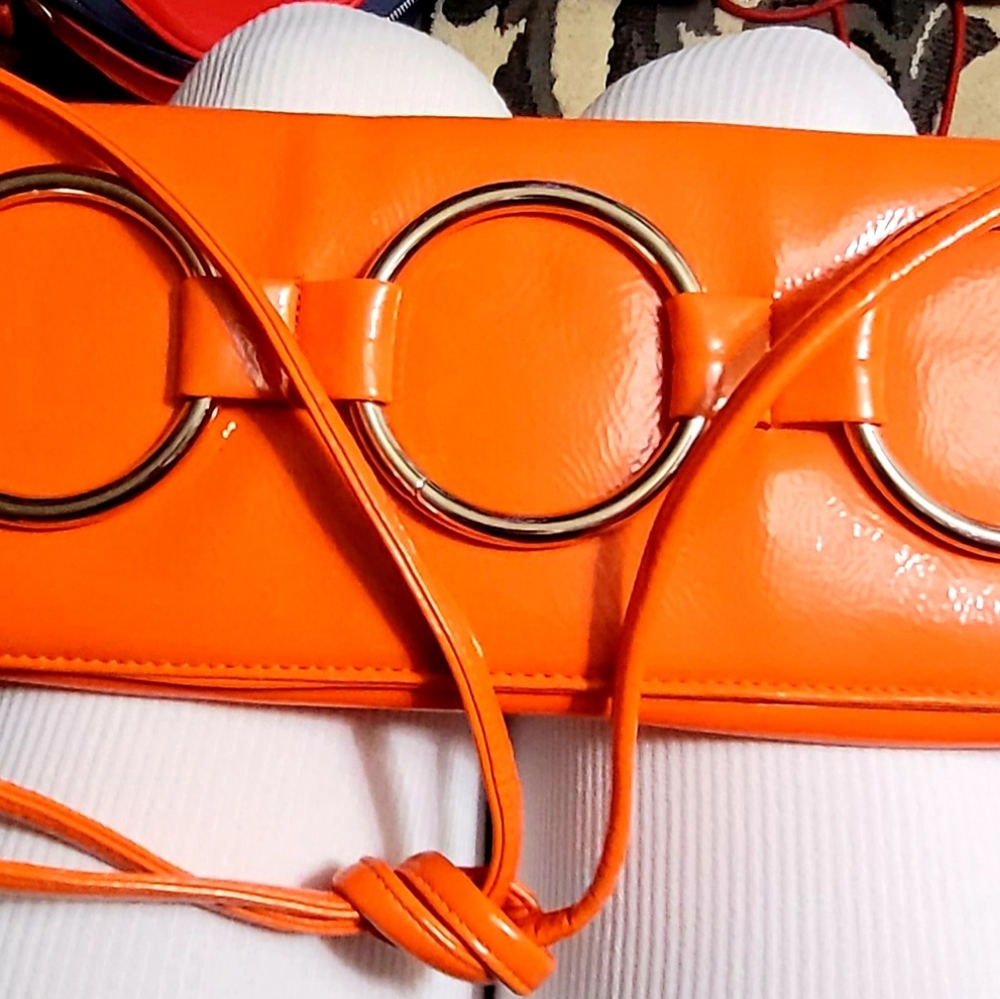 Bright orange purse